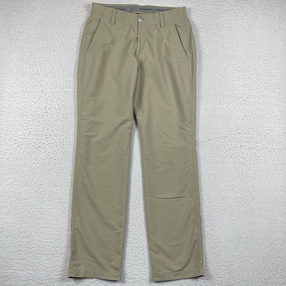 Under Armour Pants Mens 32x32‎ Beige Performance Golfer Travel Workwear Preppy